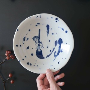 美浓烧 大钵碗 日式餐具 猫 16.5cm 日本制造