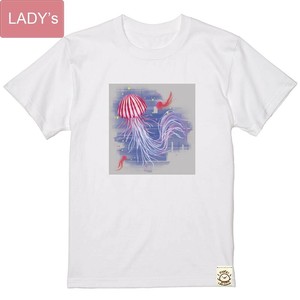 アートTシャツ　アカクラゲ 半袖/プリント/お土産/日本/JAPAN/インバウンド/水族館/アクアリウム