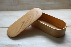 ☆細身でカバンに入りやすい形【くり抜き・パッキン仕様】くりぬき弁当箱一段　ナチュラル
