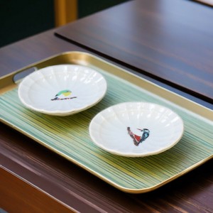 九谷烧 小餐盘 绣眼 豆皿/小碟子