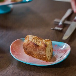 iroikoi 小判形反皿　湖上の桜　【山中漆器】