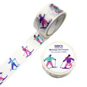 Tiina Achren×SAIEN　マスキングテープ　Skiing（スキー）20mm×5m巻