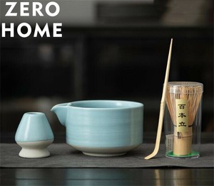 茶道用抹茶セット 茶碗+百本立茶筅+茶筅立 中国伝統点茶器 業務用/家庭用対応