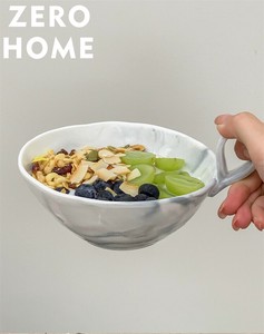 北欧風 大理石模様 セラミックボウル サラダ/フルーツ用 家庭用食器