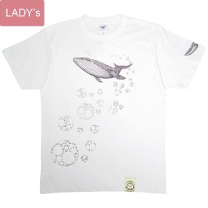 アートTシャツ シロナガスクジラ 半袖/プリント/お土産/日本/JAPAN/インバウンド/水族館/アクアリウム