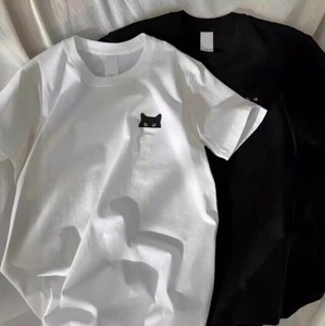 Tシャツ ラウンドネック 半袖 刺繍 無地 快適 レディース ファッション MBQ2647