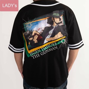 ルパン三世part4 次元大介ベースボールシャツ ブラック［半袖］［プリント］