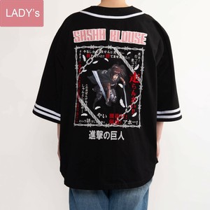 調査兵団サシャVer ビッグシルエットベースボールシャツ［半袖Tシャツ］［プリント］［進撃の巨人］