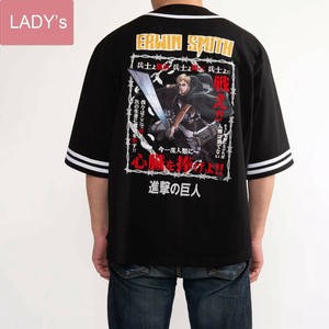 調査兵団エルヴィンVer　ビッグシルエットベースボールシャツ［半袖Tシャツ］［プリント］［進撃の巨人］