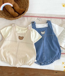 Tシャツ サロペット・オールインワン   無地  子供用   ファッション WCMA350