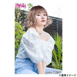 プリシラ 帽子ウィッグフィット 波ウェーブボブ 耐熱ダスティミルクティー BO-15-TDMT