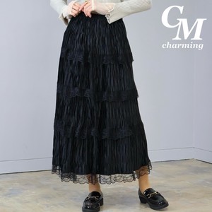 裙子 Design 新商品 2025年 层叠造型 裙子 立即发货 蕾丝