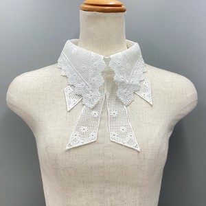 付け襟　刺繍　レース　リボン