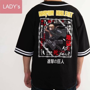 調査兵団アルミン Ver ビッグシルエットベースボールシャツ［半袖Tシャツ］［プリント］［進撃の巨人］