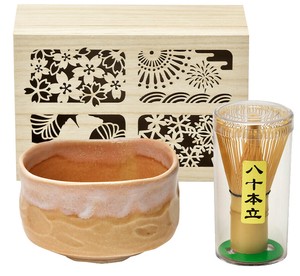 美浓烧 饭碗 四季 抹茶刷 日本制造