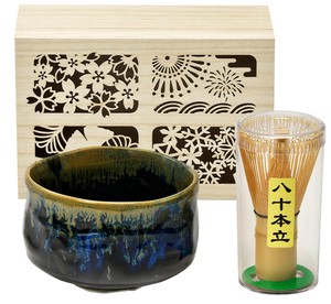 美浓烧 饭碗 四季 抹茶刷 日本制造