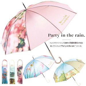 【because ビコーズ】クリアアンブレラ パーティーインザレイン 長傘&折りたたみ傘 折傘 雨傘専用 花盛友里