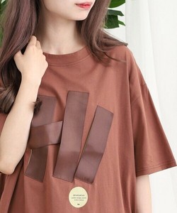テープモチーフ半袖Tシャツ チュニック