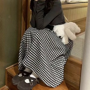 スカート チェック柄   ゆったり  無地  快適 レディース ファッション  MBQ2705
