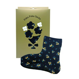 Ankle Socks Flower Navy [Expected Late September]