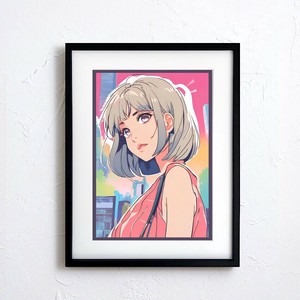 海报 2种尺寸 复古 女孩