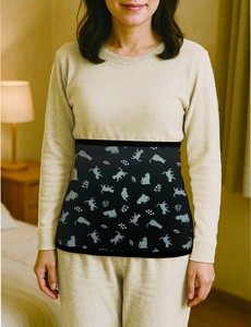 Belly Warmer/Knit Shorts Garden Cat black [Expected Late September]