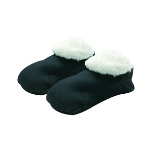 【9月下旬入荷予定】ぽかぽかダブルボア　ルームシューズ　　ブラック