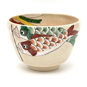 ※予約販売※【抹茶碗】京焼抹茶碗 「鯉のぼり」／手描き 日本製 抹茶茶碗 和食器 清水焼