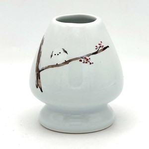 【茶筅直し】京絵付け 「シマエナガ」 手描き茶筅くせ直し／茶筅直し 茶筌立て 日本製 抹茶道具 和食器 鳥
