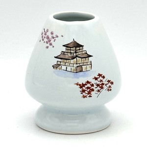 【茶筅直し】京絵付け 「金閣」 手描き茶筅くせ直し／茶筅直し 茶筌立て 日本製 抹茶道具 和食器