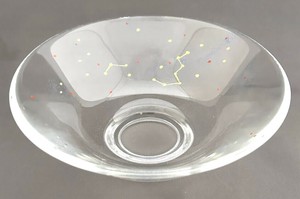 ［受注販売］【ガラス抹茶茶碗】抹茶碗 京絵付け「星空」／日本製 茶道具屋 夏 クリア 透明 食器