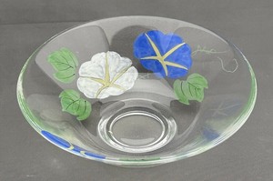 Rice Bowl Flower Matcha Bowl Morning Glory Summer Clear Made in Japan