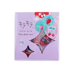WORLD CRAFT Washi Tape Strawberry Sparkle Flake sticker Clear