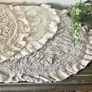 【2025年7月 新入荷】コットン100％フリル付きマット・3色展開・50×80cm・バスマット