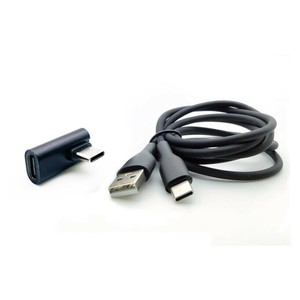 アークス(axs) L型USB変換コネクタ Type-C?Type-C　USB-A/Cシリコンケーブル付き X-346