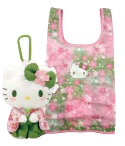 【先行受注】抹茶着物ぬいぐるみエコバッグ　ハローキティ　サンリオキャラクターズ　予約〆8/22