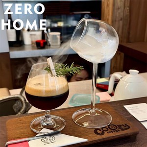 ［煙熏仕様/高脚ステム付き］コーヒー・カクテル兼用マルチユースガラスカップ