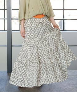 Skirt Block Print [A/W NEW]