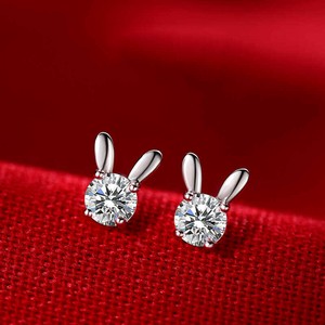 兎　ピアス S925ポスト　ピアス K18　ピアス アレルギー K18 ピアス　シルバー925 ピアス