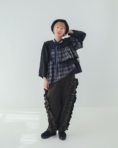 【unica】　チェックレイヤードブラウス ladies　LADIES