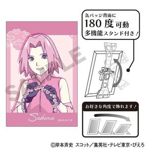 ■2025AW　先行予約■　NARUTO -ナルト- 疾風伝　アート缶バッジ　春野 サクラ/ひと休み/クラパレット
