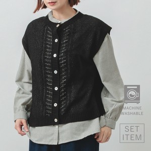 Vest/Gilet Collar Blouse