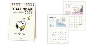 スヌーピー縦型【卓上カレンダー 2026】
