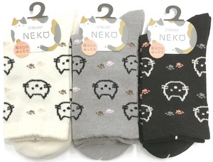 【秋冬新作】婦人ねこ顔クルー
