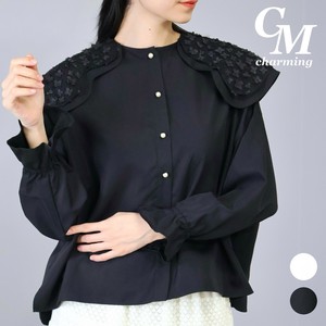 Button Shirt/Blouse Design Flower Front Opening
