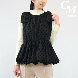 Vest/Gilet Peplum Polka Dot