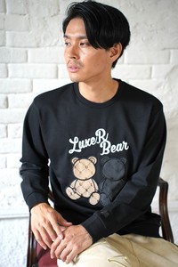 【ユニセックス】46102【LUXE/R】BEAR柄　Wベアー貼り付け刺繡（RMS）