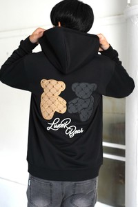 【ユニセックス】46108【LUXE/R】BEAR柄　Wベアー貼り付け刺繡（RMS）