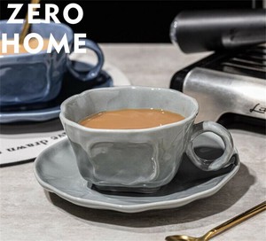 陶磁器カップ&ソーサーセット ラテカップ コーヒーカップ 水筒 ヨーロピアン調 おしゃれで使いやすい