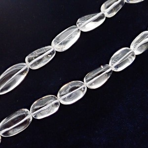 【約40cm　タンブル連　水晶　クリア品質】粒サイズ約13*18mm  天然石 ビーズ 国内発送